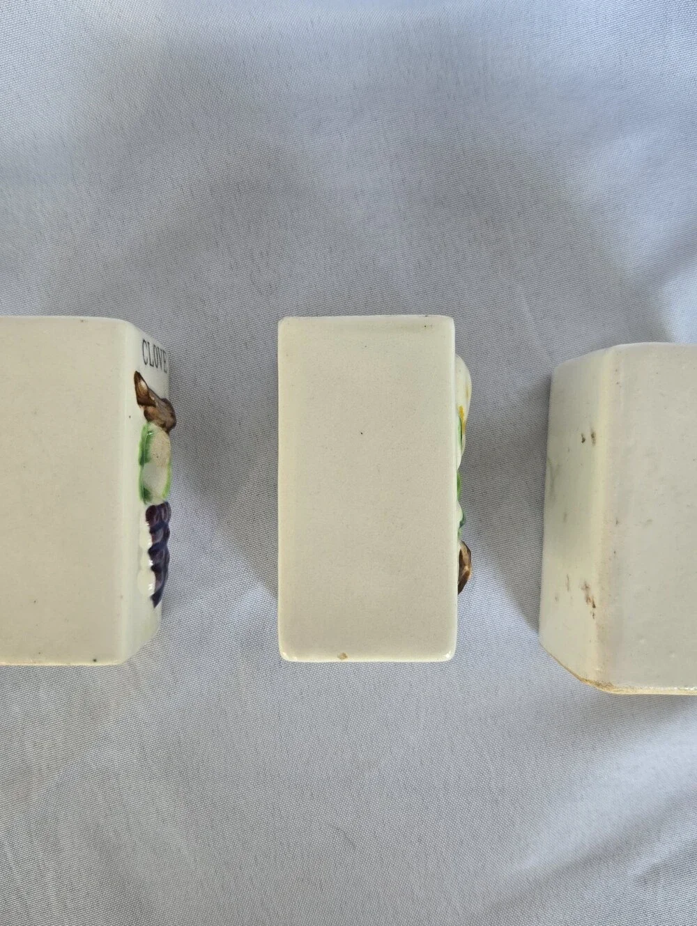 Vintage Ceramic Spice Shakers Set of 3 Clove Nutmeg Cinnamon Japan
